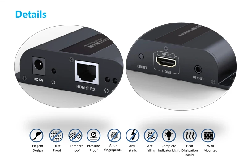 Дополнительный передатчик*, для HDbitT HDMI 1080P УДЛИНИТЕЛЬ LAN повторитель по RJ45 Cat5e/Cat6, до 120 м с ИК