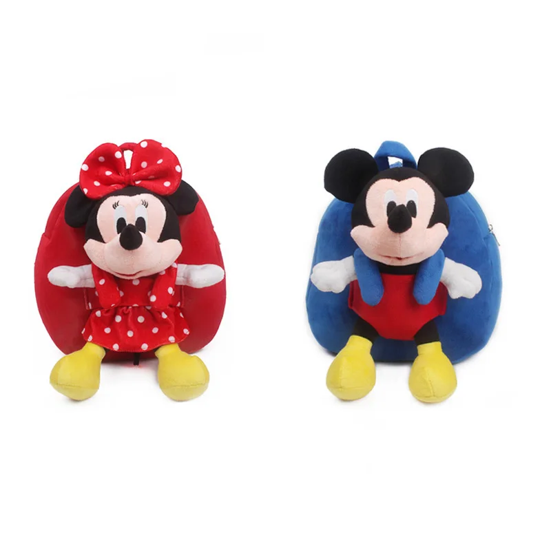 

New Cute 3D Plush Backpack For Kids Mickey And Mouse Soft Lithe Cartoon Children Bag Backpack Baby Boys Girls Schoolbag Mochila