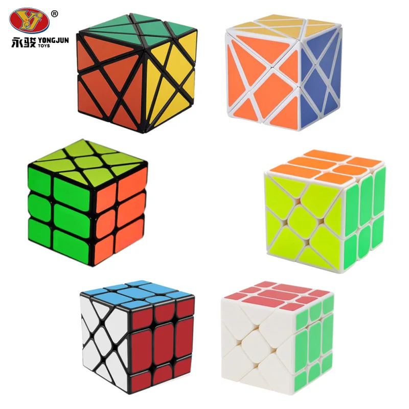 3 шт./компл. Yongjun YJ Magic Cube 3x3x3 Фишер и 2x2x2 Горячая ветер колесо колебания Угол оси Puzzle