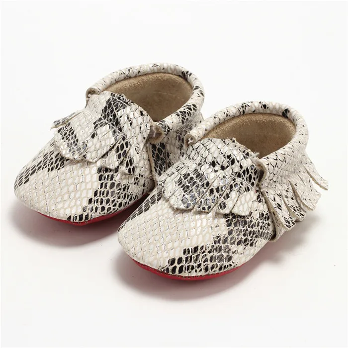 Горячая Распродажа детская обувь Змеиный узор из натуральной кожи детские мокасины мягкие нижние Bebe для новорожденных и малышей, для тех, кто только начинает ходить - Цвет: NO 2
