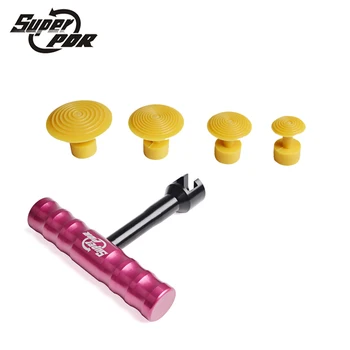 

Super PDR Tools Paintless Dent Repair Tools Dent Puller Kit Dent Removal Mini Hand Lifter Small Red T-Bar Hand Tool Set
