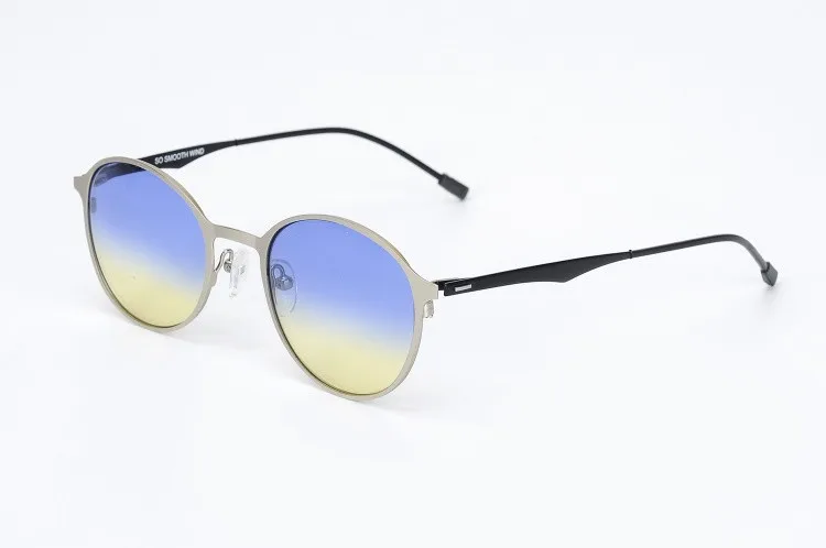 Сплав, винтажные круглые солнцезащитные очки, мужские, для путешествий, женские солнцезащитные очки с градиентными цветными линзами, UV400, Gafas De Sol