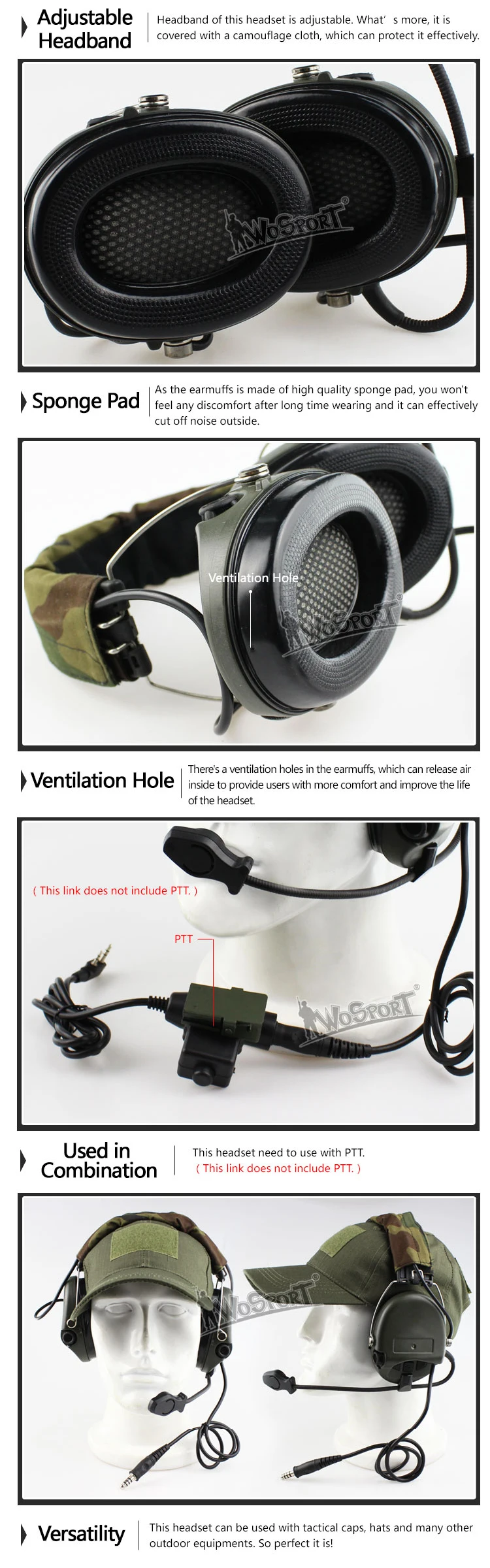 military ar 15 accessories paintball airsoft outdoor CS wargame MSA SORDIN tactical headset for hunting shooting (9)