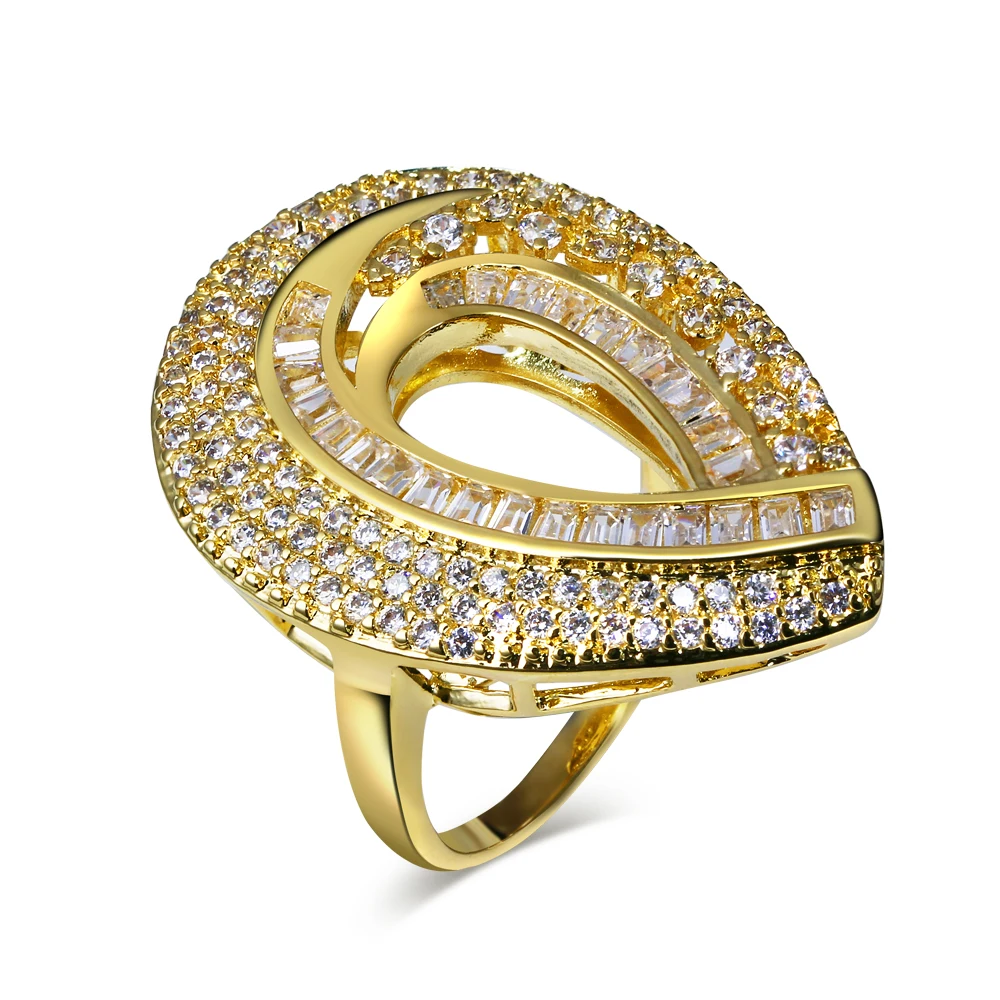 

Heart Rings for women gold and rhodium plated with white CZ Ring jewelry Free shipment Full size #5, #6, #7, #8, #9, #10