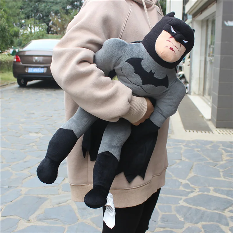 Free shipping 1pcs 60cm Superhero Batman Plush Toys 23.6'' Batman figure Stuffed Plush Soft Doll for boy gift