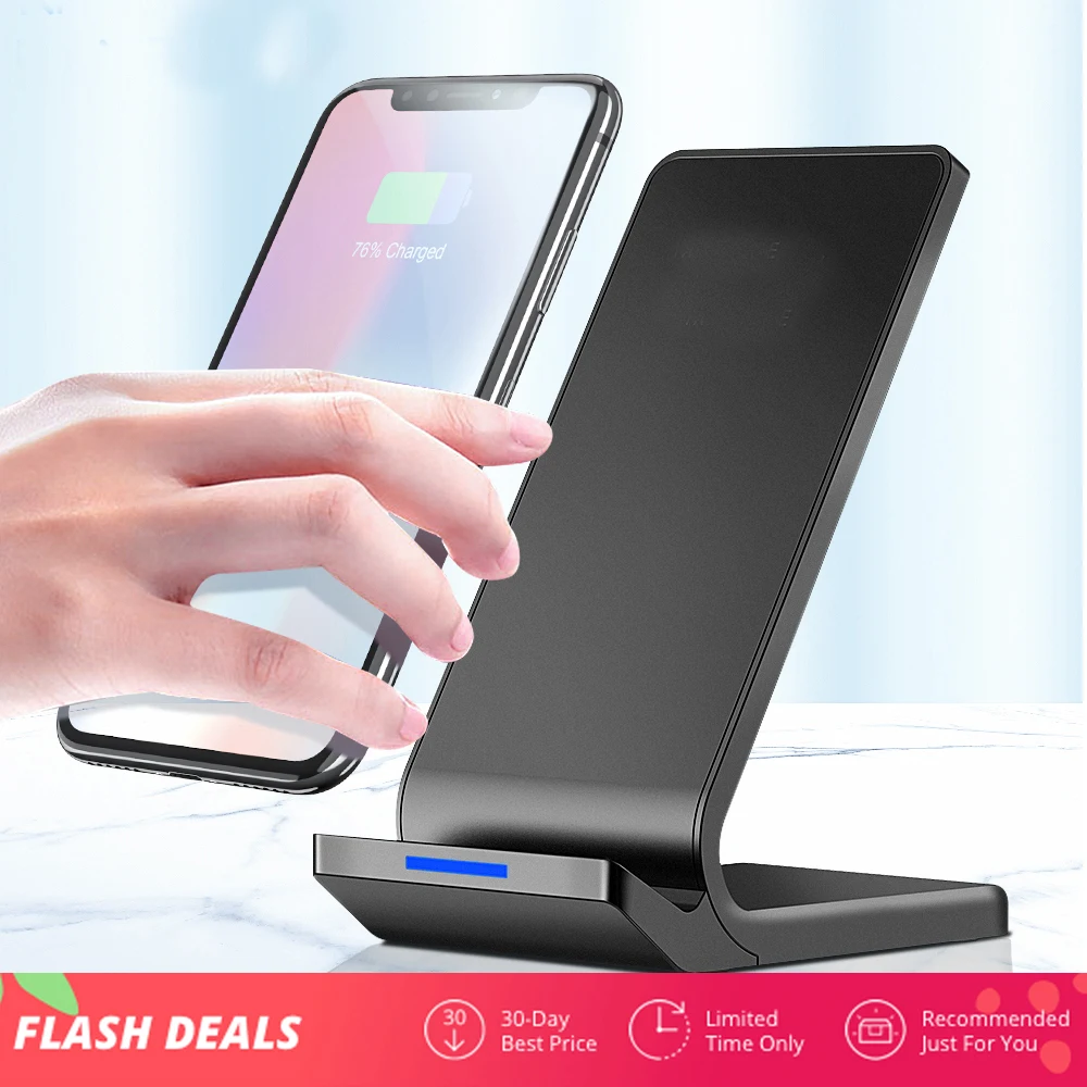 

abay 10W Wireless Charger For iPhone XS Max XR X 8 Plus Fast Charging For Samsung S9 S8 Plus Note 9 8 Phone Wireless Charger