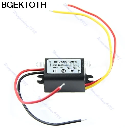 

1pc New Waterproof DC/DC Converter 12V Step Down to 9V 3A 15W Power Supply Module