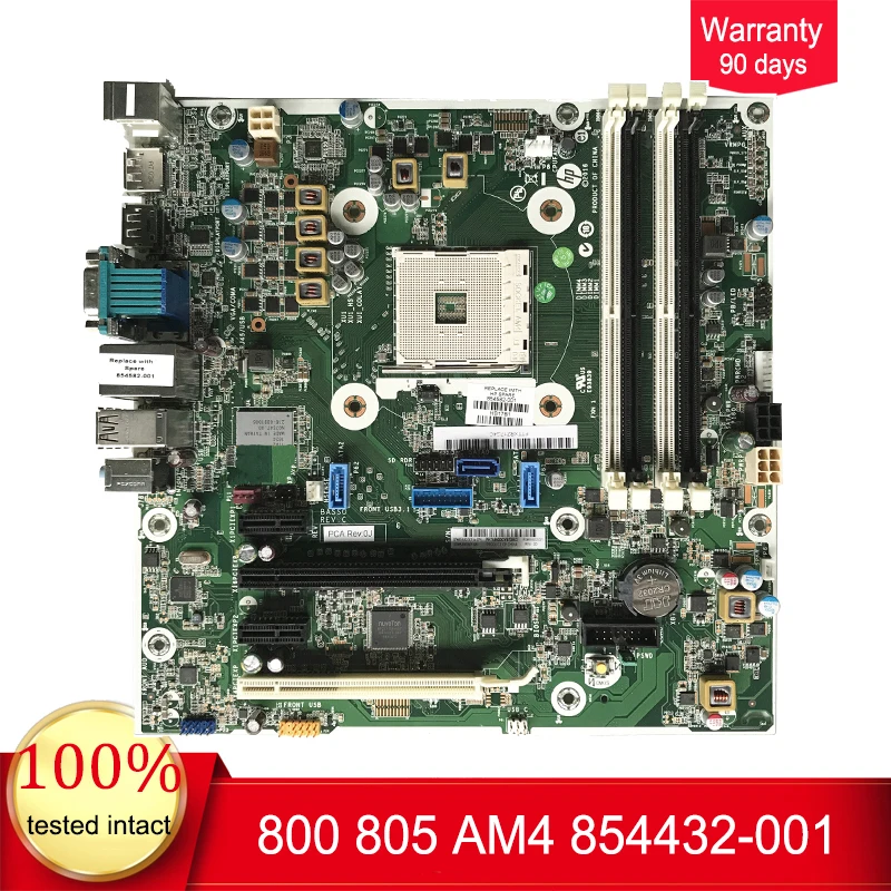 

854582-001 For HP 800 805 AM4 Desktop Motherboard 854582-001 854582-601 854432-001 MB 100% Tested Fast Ship