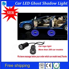 Livre o Navio 4th Geração 7W Carro fantasma sombra luz da lâmpada do laser Para Chevrolet porta do carro bem-vindo luzes hotest levou logotipo porta luz