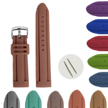 

24mm Hot Trendy Brown Silicone Jelly Rubber Unisex Watch Band Straps WB1072S24JB