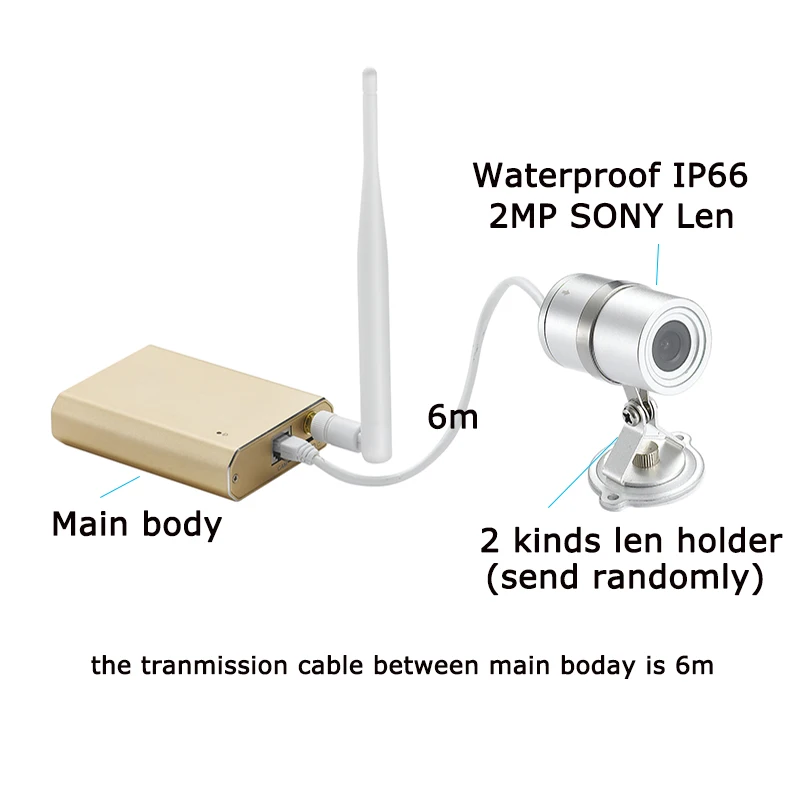 2MP HD Sony WiFi wireless IP Камера micro 1080 P водонепроницаемый IP67 аудио видео sd карта записи
