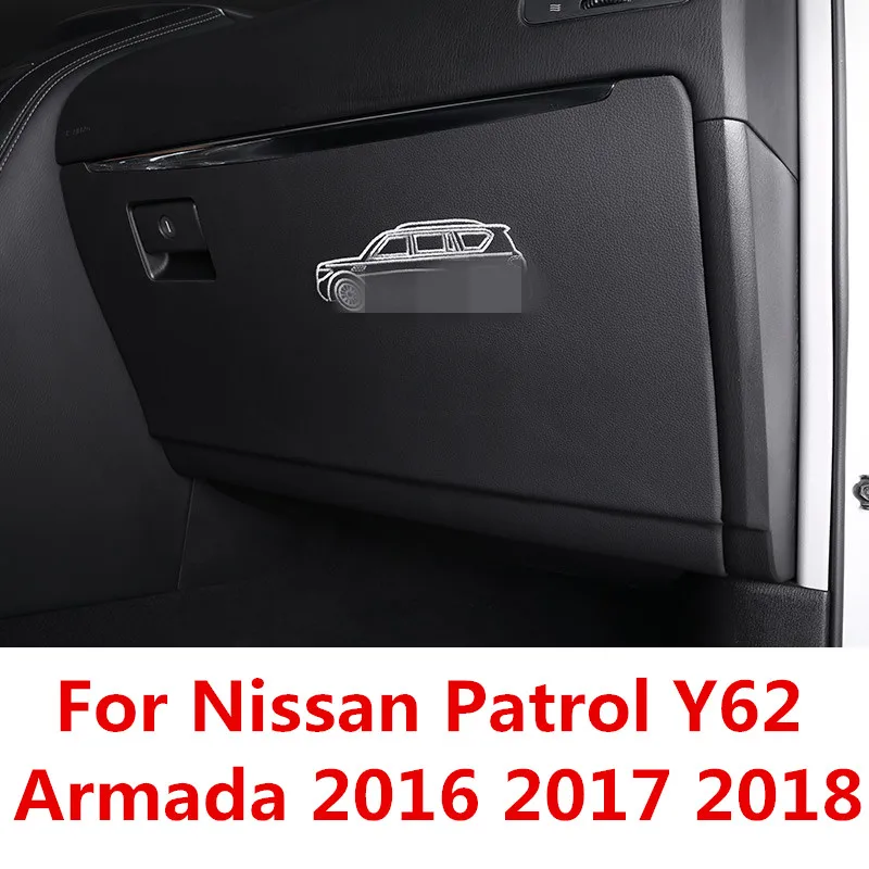 Наклейки для автомобиля ящик хранения защита от ударов коврик Nissan Patrol Y62 Armada 2016 2017
