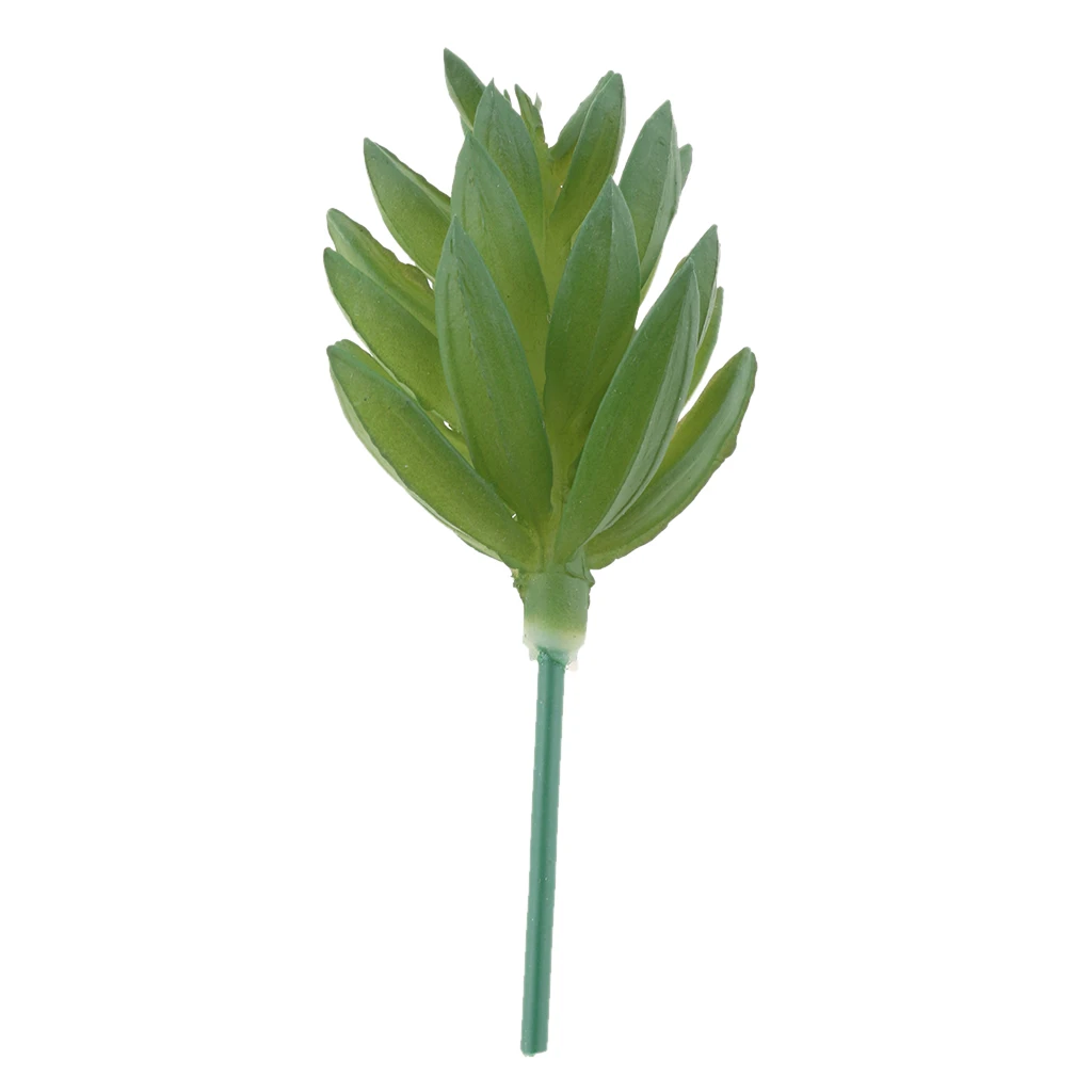 Phenovo Pair Artificial Succulents Real Touch Faux Flower Foliage Cactus Home Garden Outdoor Decorative Plant