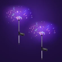 2 шт. садовые лампы на солнечной энергии DIY светодиодный медный провод огнеупорные огни Водонепроницаемый Открытый Пейзаж Освещение путь газонные лампы садовые Декор