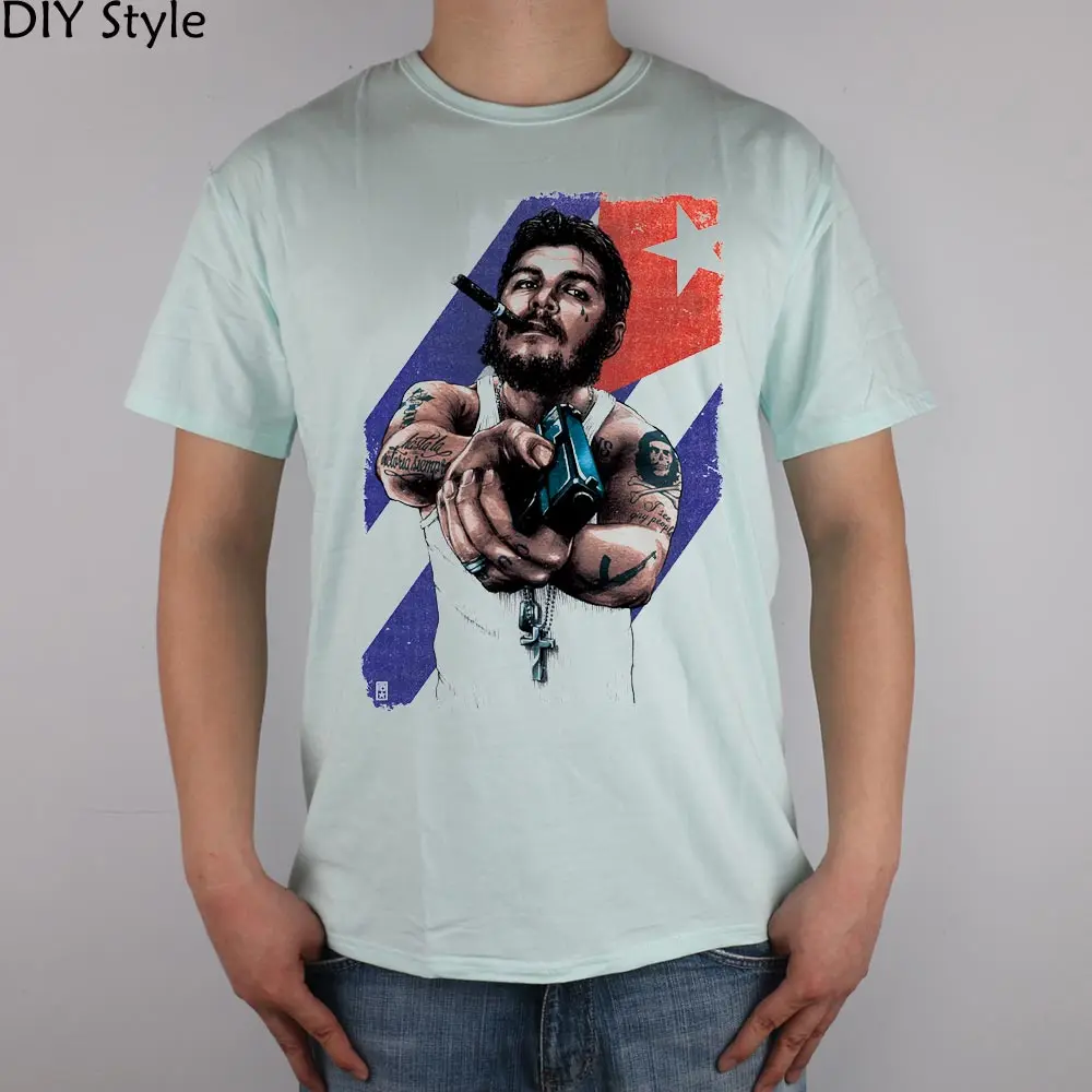 CHE GUEVARA GANG gun футболка хлопок лайкра Топ 7511 модный бренд для мужчин новый высокое