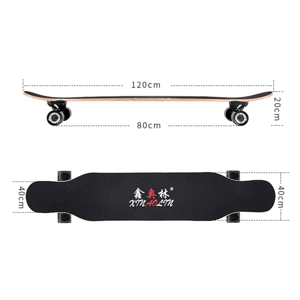 

Double Rocker Longboard Maple Skate Board Four Wheels Skateboard Scooter Dancing Board Multifunction For Unsex Adults