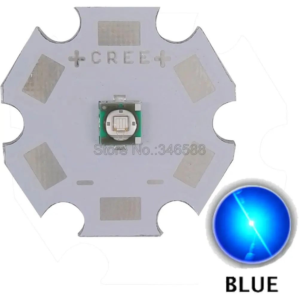 10 шт./лот! Светодиодный излучатель Cree XLamp синий светодиод высокой мощности 3 Вт 470NM