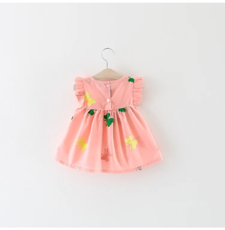 Baby Girl Dress Baby Newborn Summer Embroidery Flower 0 2Y Cotton Dress