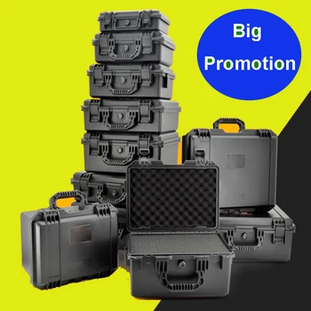 high quality Plastic alloy Waterproof Tool Box Sealed case Equipment Tool case Impact Resistant Shockproof with pre-cut Foam strong plastic box tools shockproof waterproof with foam