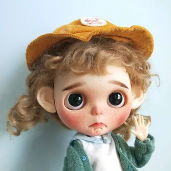 

1/6 BJD 30CM Doll toys 19 joint Top Quality Chinese Doll BJD Ball Joint Doll Brown Brown long curly hair Cute cowboy doll
