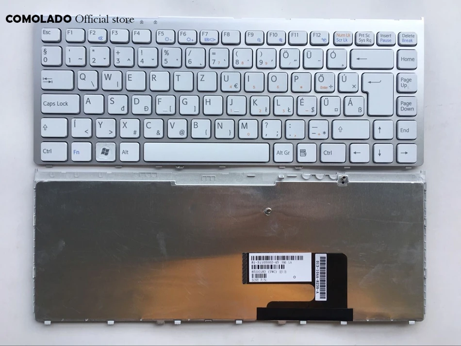 HU Hungary клавиатура для Sony Vaio VGN-FW серия VGN FW белая с серебряной рамкой Клавиатура