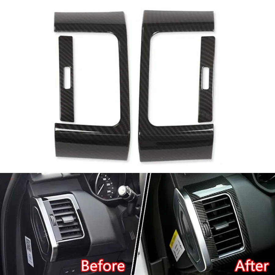 

Наклейка YAQUICKA для передней стороны вентиляционного отверстия автомобиля из углеродного волокна для Land Rover Range Rover Sport 2014-2017