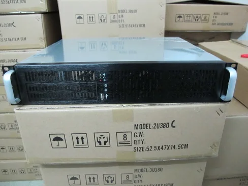 Промышленный серверный компьютер чехол 2U380mm брандмауэр NAS pos машина