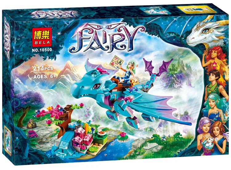 214 unids/набор Del Dragon de Agua Aventura Ladrillos Construccion Bloques juguetes Educativos BRICOLAJE совместимый 41172