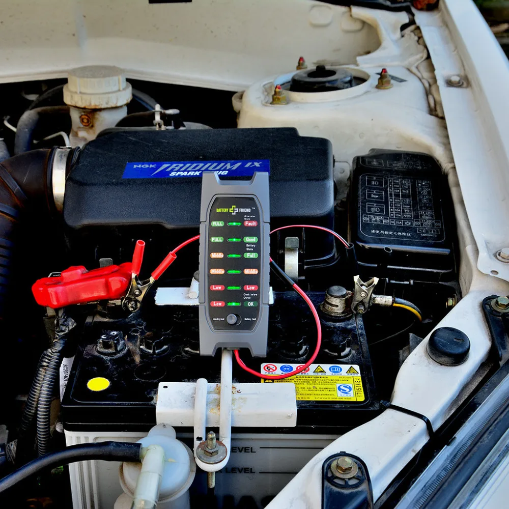 12 В в автомобиля батарея тестер генератор проверьте анализатор привести диагностический инструмент с светодио дный 6 светодиодных