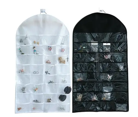 Dual-side Earrings Necklace Storage Bag 80 Pocket Jewelry Display Organizer Dual-side Earrings Necklace Storage Bag 80 Pocket Jewelry Display Organizer