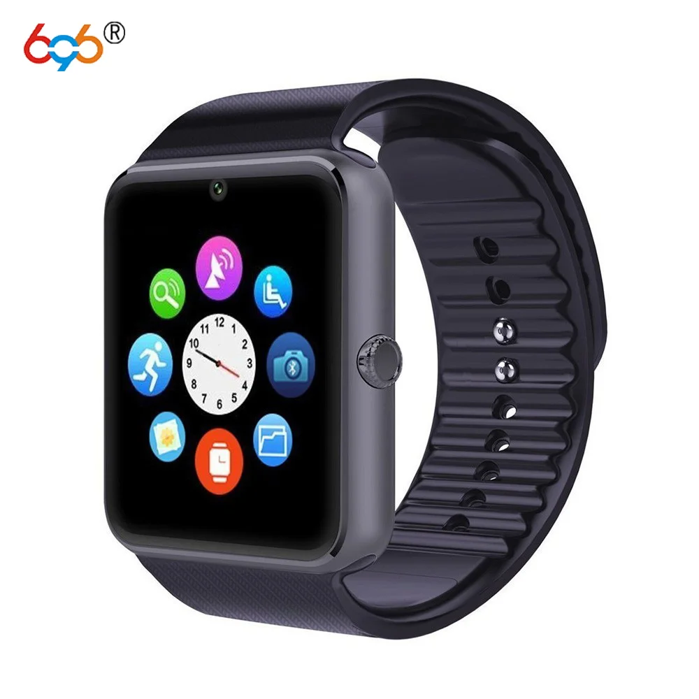 

696 Smart watch GT08 Bluetooth Sports women SmartBand Pedometer Fitness Tracker with Camera GSM SIM Card for Android and Iphone