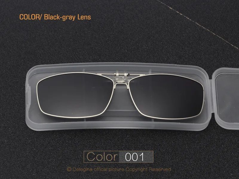 Стиль, поляризованные мужские солнцезащитные очки с клипсой, UV400, Клипса-на, флип-ап очки с бесплатной PC коробкой для оптической оправы - Цвет линз: 001