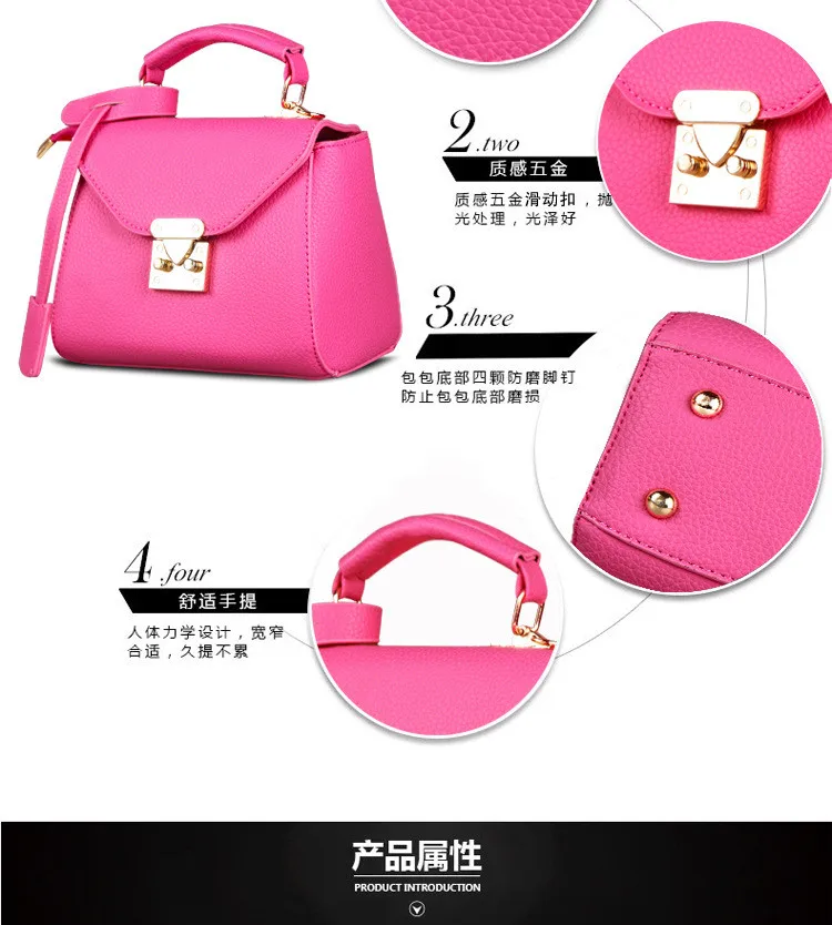 5 2016 Four Seasons Women Bags New Handbags Fashion Solid Color Elegant Lady Mini Shoulder Bag Diagonal Small Square Package