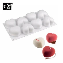 GT силиконовый чехол с принтом «сердце», «Любовь силиконовая форма для торта Форма для торта, Мусса 8 отверстий в форме сердца форма для выпечки тортов мусс французский десерт молд, Аксессуары для выпечки