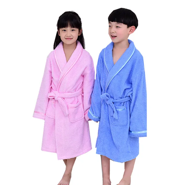 Buy Terry Towel Children Robe Bathrobe Kids Long Robes