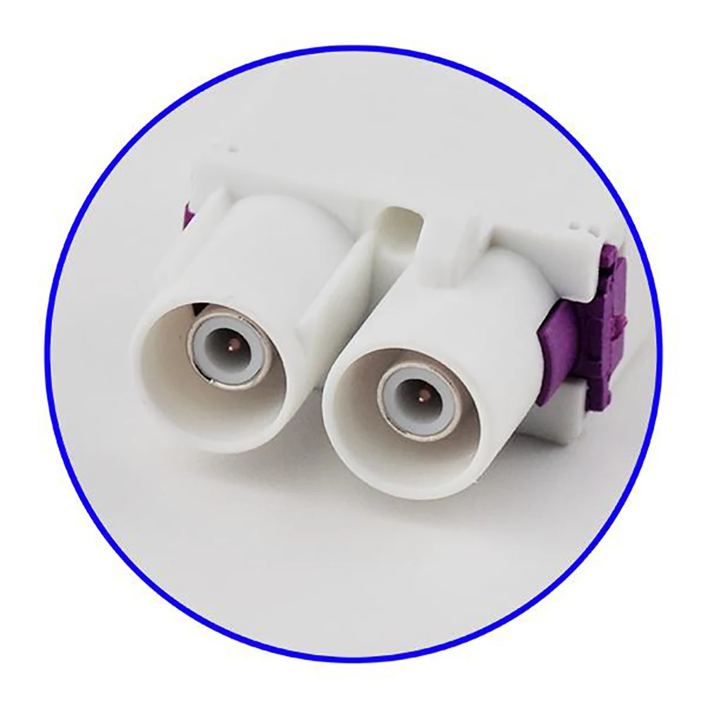 White Double Male Straight RF Coaxial Connector for RG316 Cable
