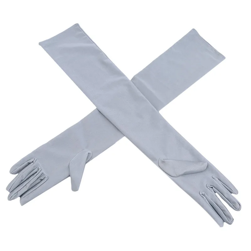 Осенне-зимние длинные перчатки Женские варежки модные однотонные женские атласные перчатки для вечеринки и выпускного вечера