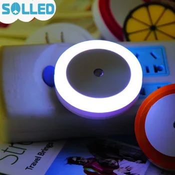 

SOLLED Smart Light-control Sensor LED Night Light for Kids Baby Room, Bedside, White, US Plug