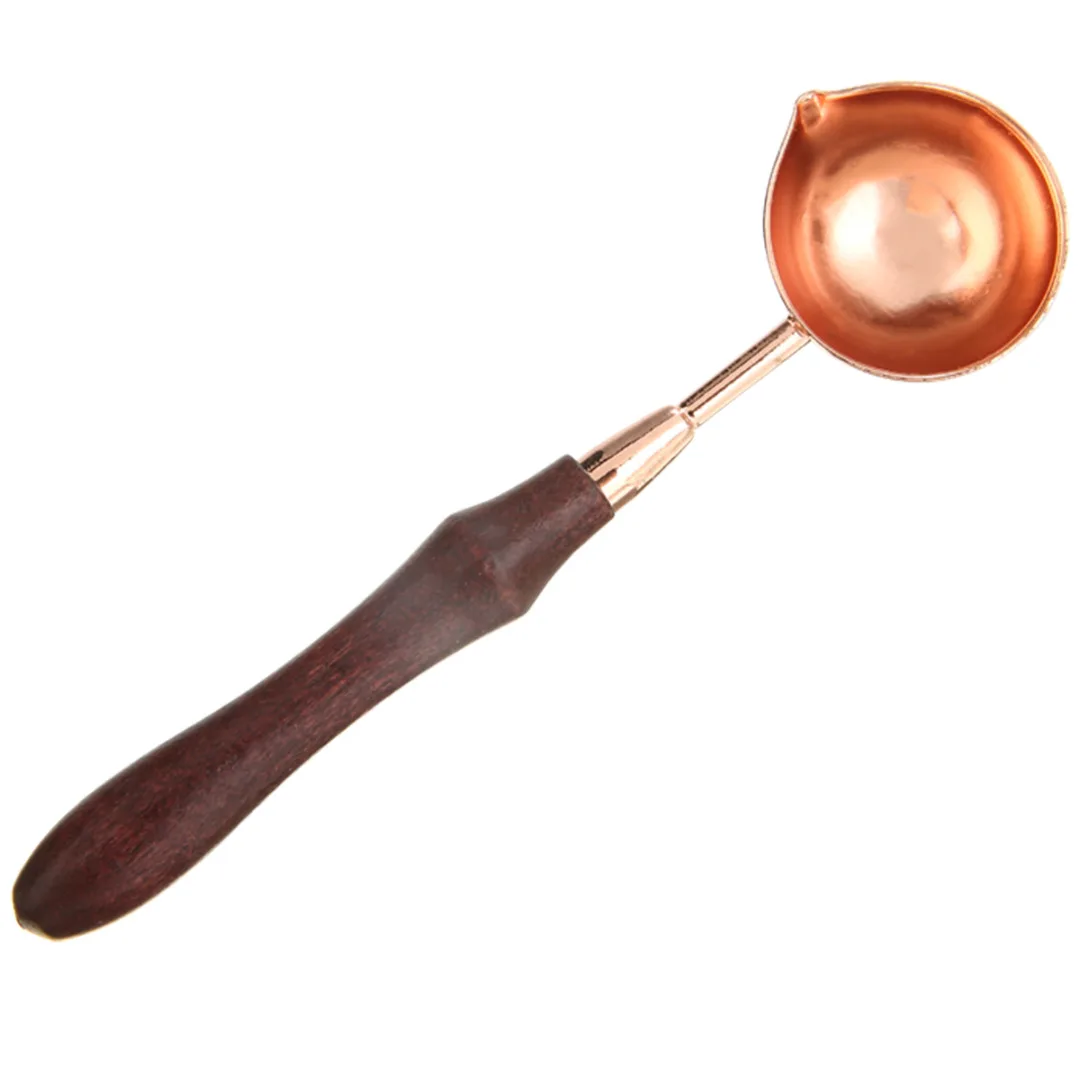 Seal Stamp Stove With Wooden Wax Seal badge Creative Vintage Warmer Melting Spoon Kit Stamp For Stove Supplies Tools