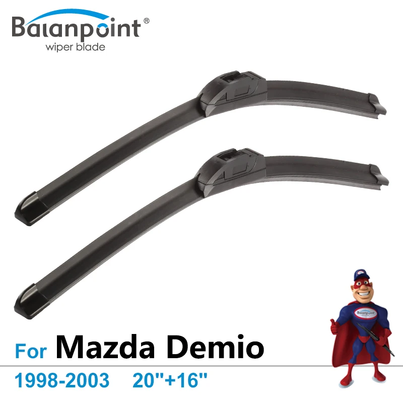 Wiper Blades For Mazda Demio 1998 2003 20"+16", Set of 2pcs, Unique