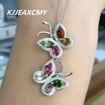 

KJJEAXCMY Boutique jewelry,Natural tourmaline, women's necklaces, pendants, inlaid jewelry wholesale, S925 Sterling Silver