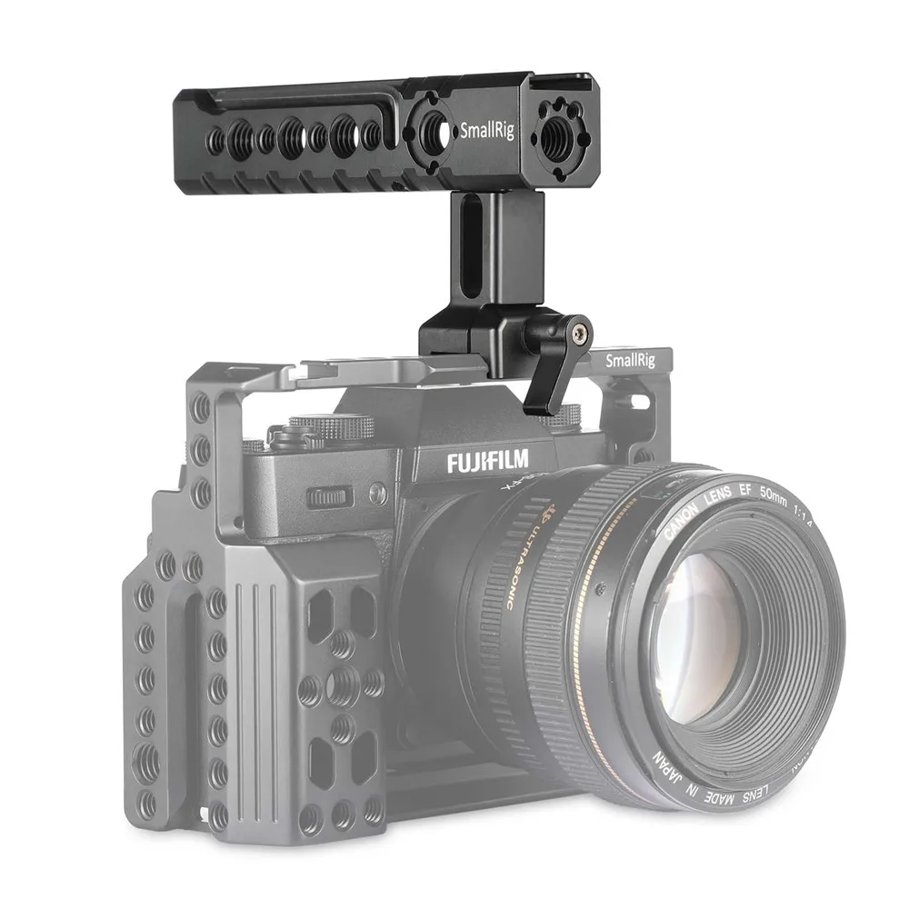 SmallRig Nato Handgrip Nato Clamp Handle With Mounting Thread Holes Cold Shoe Mounts for DSLR Camera Cages-1955