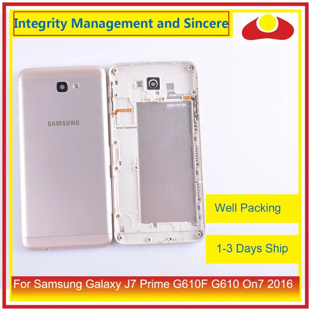 10 шт./лот для Samsung Galaxy J7 Prime G610F G610 On7 2016 корпус батарейный отсек задняя крышка
