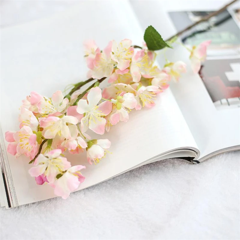  Artificial Fake Flowers Leaf Cherry Blossoms Floral Wedding Bouquet Party Decor Waterproof beautiful Decor hot sale C0309#30   10