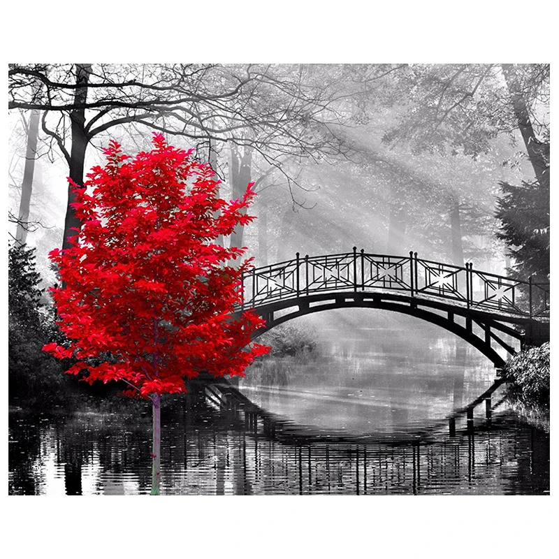 

Full Square 5D DIY Diamond Painting bridge Crystal Embroidery Cross Stitch Needlework Mosaic Painting Decor Gift 0425