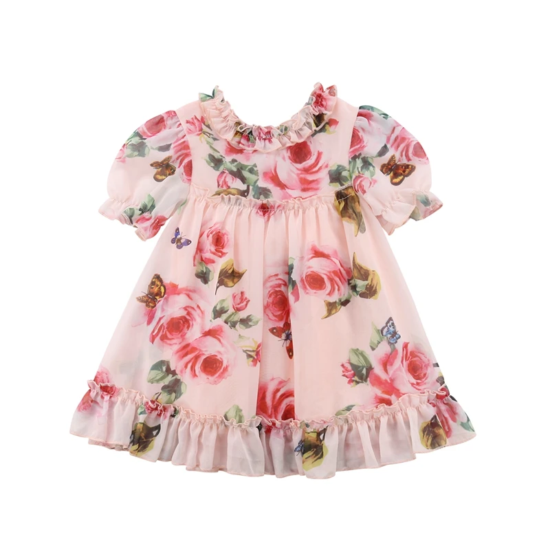 

New Newborn Kids Baby Girls Flower Princess Party Pageant Tulle Dresses Clothes Cute Sundress