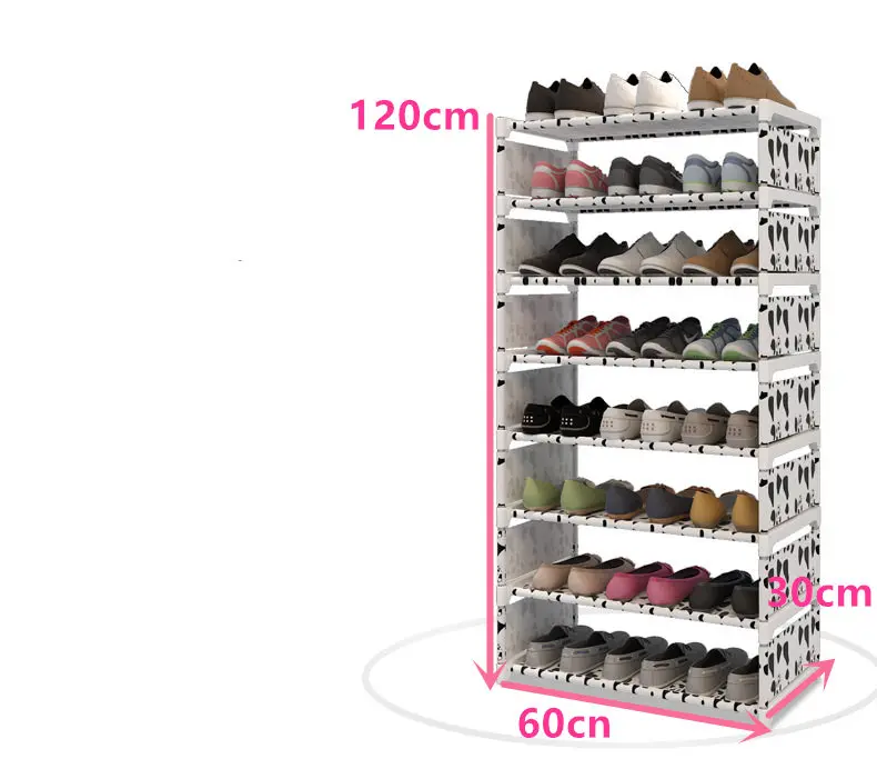 FREE shipping 7 Tier Non-woven Shoe Cabinets shelves simple living room home decorations debris storage
