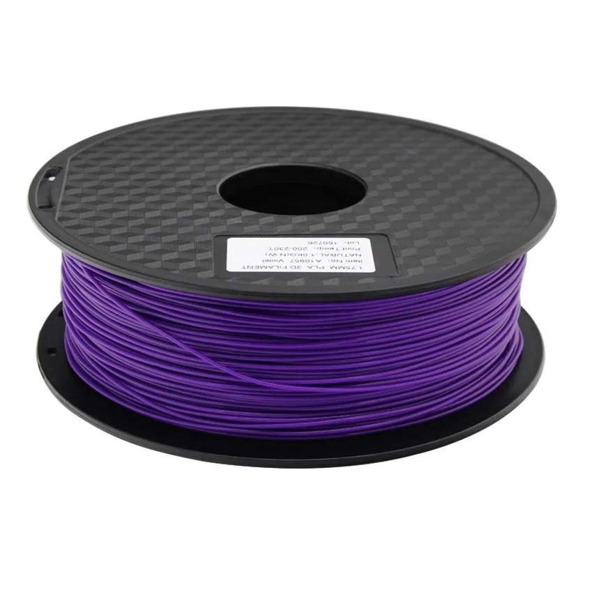 Zonestar 3D Принтер Нити PLA 1,75 мм 1 кг пластиковые резиновые расходные материалы материал 28 видов цветов на ваш выбор - Цвет: Purple