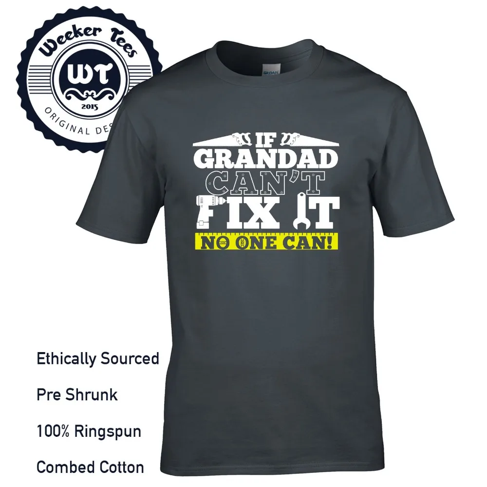 Брендовая мужская мода летняя коллекция модные футболки с принтом If Grandad Can Fix It