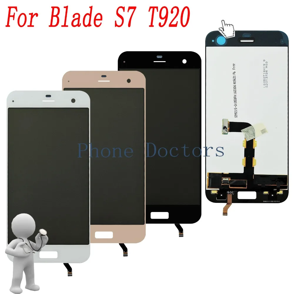 

5.0'' Full LCD DIsplay + Touch Screen Digitizer Assembly For ZTE Blade S7 T920 ; New ; 100% Tested